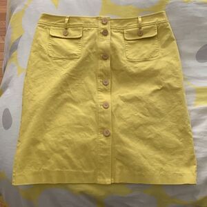 J. McLaughlin Yellow Button‎ Up Skirt